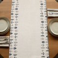 thumbnail image 5 of Table Runners 70 Inches Long Dress Scarves, Vintage Botanical Farmhouse Coffee/Dining/Kitchen Table Decor, Holiday Table Runner, Herb on Beige Leaves Retro Country 13x70 Inch, 5 of 9
