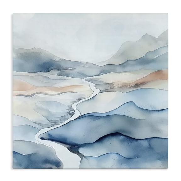 Stupell Industries Contemporary Abstract Mountain Stream Canvas Art, 17 x 17, by Andrea Haase
