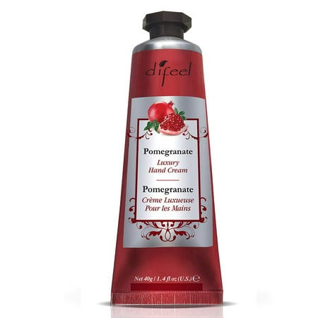 Difeel Ever Rich Hand Cream - Pomegranate with 100% Pure Natural Vitamin E Oil 1.4 oz. (6-PACK) - Condition Nails & Cuticles, Hydrates, Moisturizes, Rejuvenates, Nourishes & Heals Dry