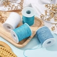thumbnail image 4 of 1Set 400 Yards 1mm Waxed Cotton Cord Thread Blue Series Jewelry Cord String 4 Colors Beading Thread with Spool for Summer Bohemian Wave Bracelet Necklace Macrame, 4 of 8
