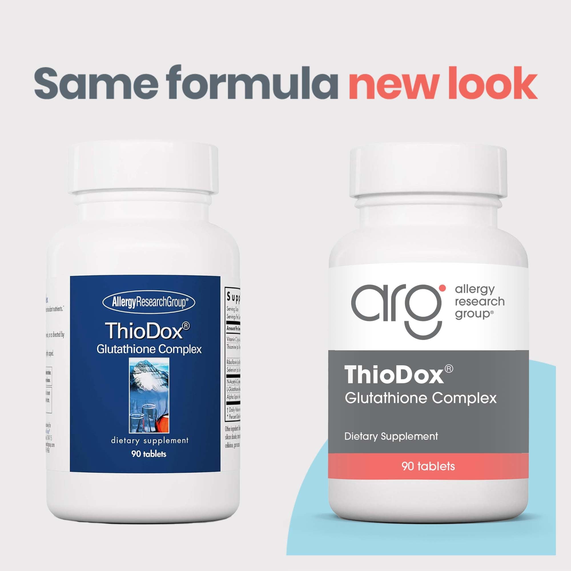 ARG ThioDox - Glutathione Complex Supplement - NAC & Alpha Lipoic Acid Blend - Antioxidant & Liver Support - Hypoallergenic - 90 Servings - 90 Tablets