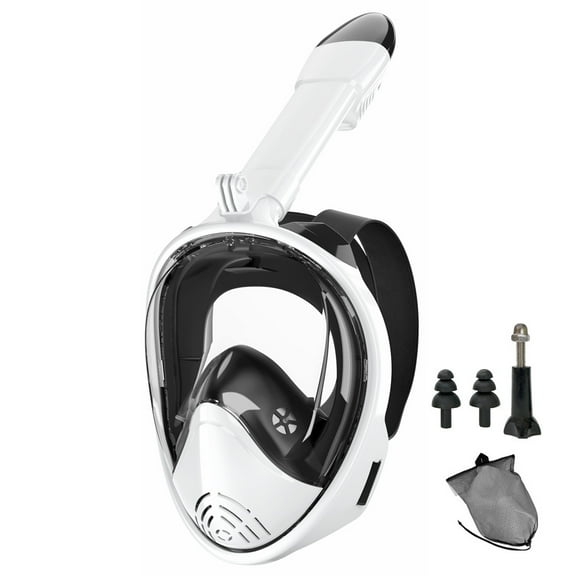 Full Face Snorkel Mask Silicone Diving Mask Full Dry Panoramic With Camera Holder Large Frame Swimming Goggles Set For Adults