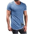 thumbnail image 3 of fvwitlyh Customized T Shirts Short Sleeve T-Shirt, 100% Cotton, Unisex Blue Large, 3 of 4
