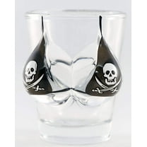 Pirate Flag Bikini Bust 3D shot glass