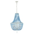 thumbnail image 5 of SAFAVIEH Elanie 5-Light LED Blue Wood Pendant Light with Shade, 5 of 8