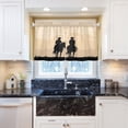 thumbnail image 6 of FREEAMG 24 Inch Length Kitchen Curtains Cowboy 2 Panels Half Window Sheer Curtains Rod Pocket Farmhouse Short Drapes for Bathroom Cafe Basement, 6 of 7