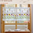 thumbnail image 4 of Bewildely Cortinas de encaje decorativas de poliéster con diseño de café que transforman tu hogar con flores translúcidas. Decoración del hogar Como se muestra 180*60cm, 4 of 6