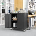 thumbnail image 4 of Ero 35.6"Metal Rolling Tool Garage Storage Cabinet with Wheels,lock and Adjustable Shelves for Garage,Home, Office, 4 of 7