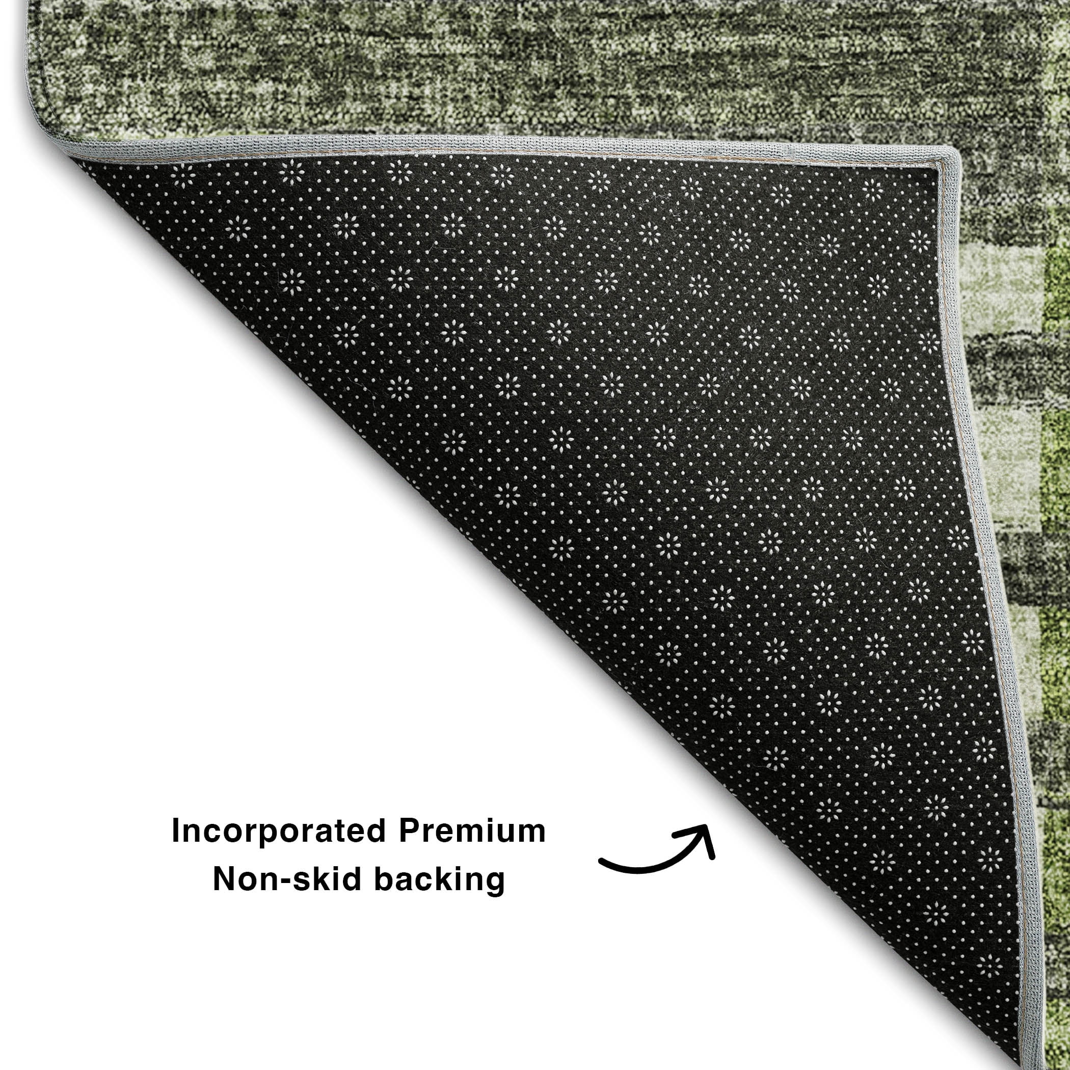 Addison Rugs Mayfield Washable Transitional Striped Green Rectangle Rug, 8' x 10'