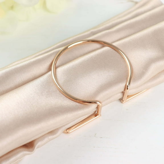 Efavormart 4 Pack | Gold Geometric Metal Napkin Rings, Modern Nordic Napkin Holder Stands