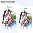 thumbnail image 2 of Balery Alligator Donut Pool Float Mochila Clásica Impresa Básica para Viaje, Mochila Escolar Resistente al Agua, Mochila de Lona con Correas Ajustables-Small, 2 of 5
