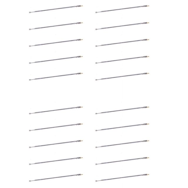 20piezas 62cm 4 Secciones Antena Telescopica de TV Radio AM FM Control de Radio