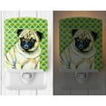 thumbnail image 2 of Caroline's Treasures LH9207CNL Pug St. Patrick's Day Shamrock Portrait Ceramic Night Light, 6x4x3", multicolor, 2 of 2
