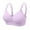 Purple, variant on Penkiiy Women Bras Women's Bra Soild Wire Free Underwear One-Piece Bra Everyday Back Buckle Underwear Black Bras