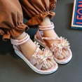 thumbnail image 5 of Xiuong Toddler Girl Sandals - Flower Girl Dress Shoes Open Toe Little Kid Summer Flats 18 24 Months 2-11.5 Years (Pink,2-2.5 Years), 5 of 6