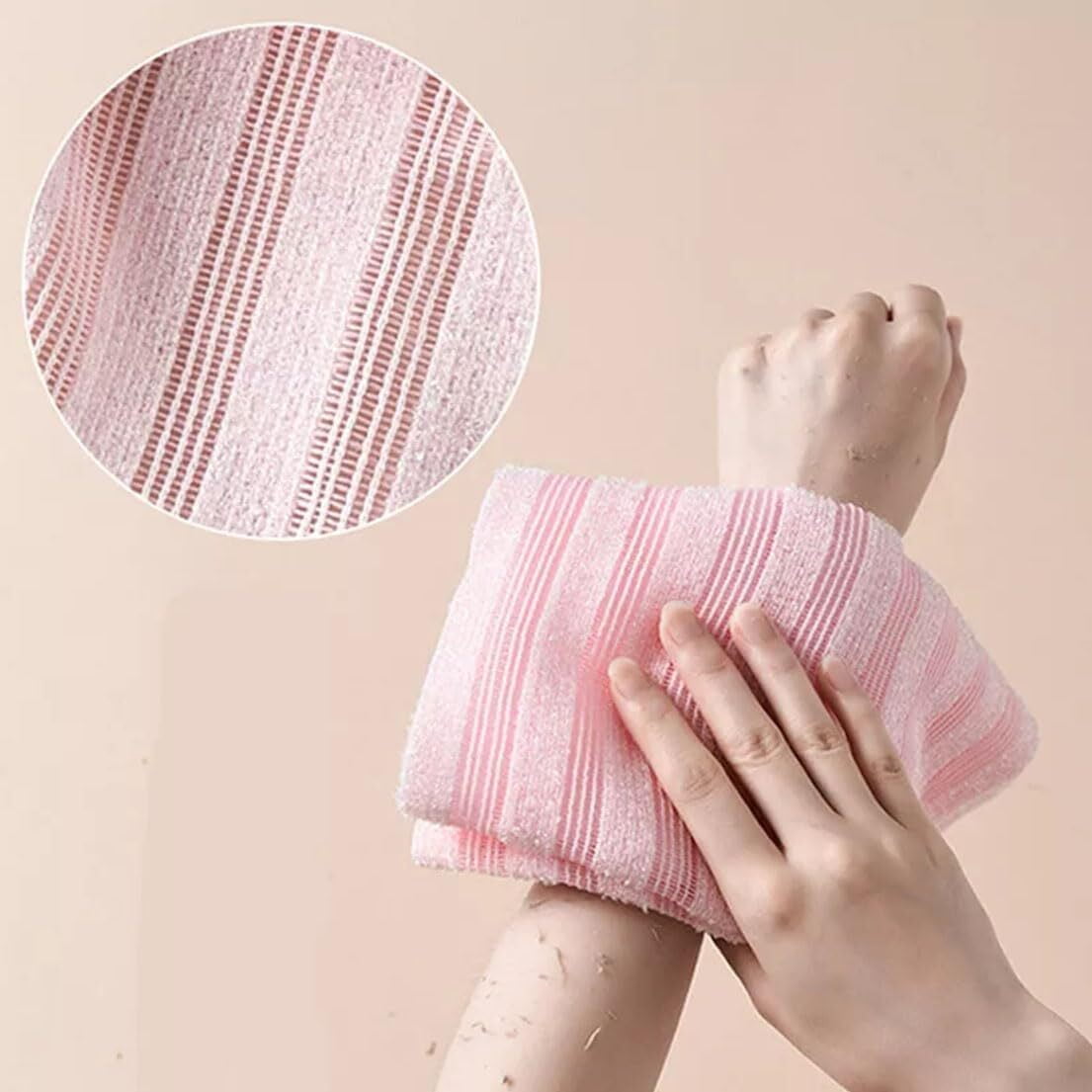 Body Wash Towel, Exfoliating Shower Towel, Bath Loofah, Exfoliating Body Scrubber for Removing Dry Skin, Reusable, Travel Friendly, Quick Drying Durable and Gentle for Sensitive Skin