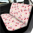 thumbnail image 3 of Uorisanigo Daisy Cherry 14 Pcs Automobile Seat Cover Sets and Cars Steering Wheel Cover Car Headrest Cover Center Console Cover Seat Belt Pads Car Keychain Elastic Soft Suitable for Cars SUVs, 3 of 6