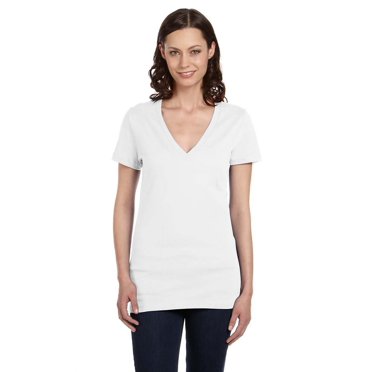DEEP V-NECK CC SHORT SLEEVE T-SHIRT - White main image 0