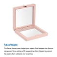 thumbnail image 4 of Floating Thin Film Display Box, ABS Frame Case 9cm x 9cm x 2cm Pink Pack of 5, 4 of 5