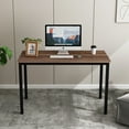 thumbnail image 6 of Soges 47 inches Computer Desk Wood Office Desk with Metal Legs, Black Walnut, 6 of 7