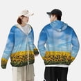 thumbnail image 6 of Sigee Blooming Sunflower Field Print UPF50+ Men's Sun Protection Hoodie Shirt SPF UV Shirt Long Sleeve Fishing Outdoor Lightweight, S-3XL, 6 of 9