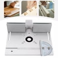 thumbnail image 1 of Ynlkorvg Aluminium Router Table Insert Plate Woodworking Benches Router Flip Plate With Gauge Aluminium Fence Sliding Brackets Multifunctional Trimming Engraving Table(silver), 1 of 9