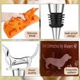 thumbnail image 3 of 3 Pcs Dachshund Gifts for Women Wiener Dog Lovers Gifts Include Funny Dog Wine Bottle Stopper 15 oz Stemless Dachshund Wine Glass Sausage Silicone Ice Cube Molds and Tray, 3 of 6