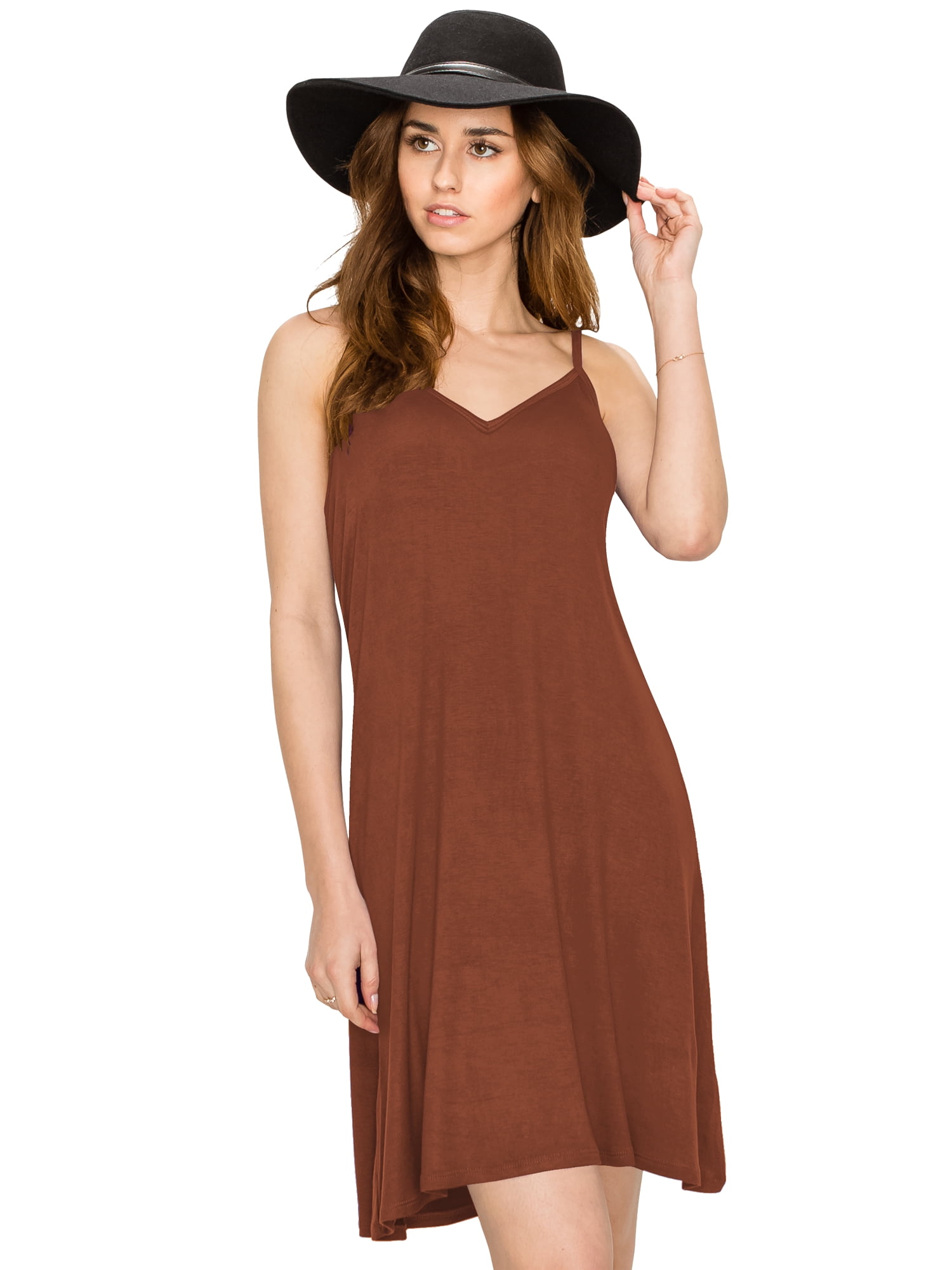 Made by Johnny Women's V-Neck Spaghetti Strap Tunic Short Made by Johnny Women's V-Neck Spaghetti Strap Tunic Short