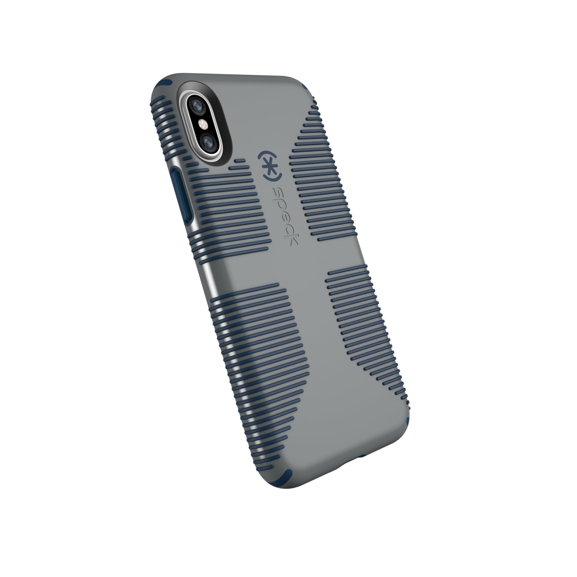 Speck CandyShell Grip Case for iPhone X, Grey and Blue