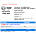 thumbnail image 2 of Front Brake Pad and Rotor Kit - Compatible with 1999 - 2004 Ford F-250 Super Duty 4WD 2000 2001 2002 2003, 2 of 2