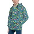 thumbnail image 2 of Honeii Cars Transportation Pattern Long-Sleeve Hooded Sweatshirt Pullover Hoodie for Boys and Grils-Small, 2 of 6