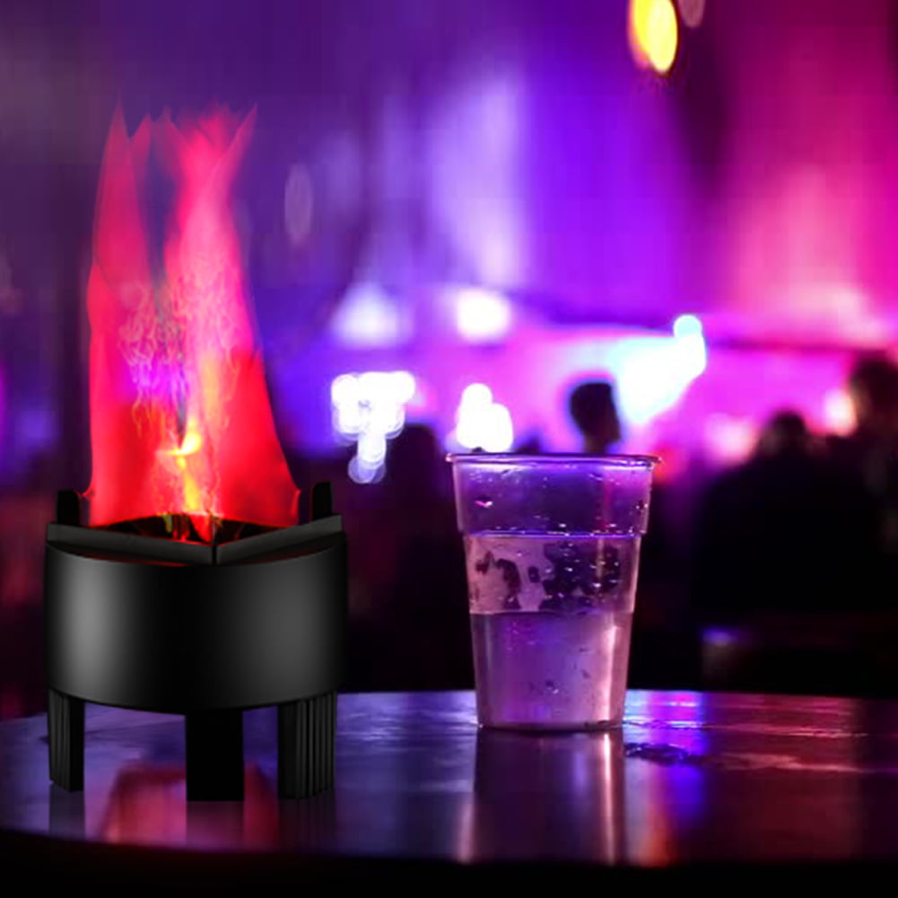 LED Flame Light Dynamic Fire Effect Light Hanging Flame Light Simulated Decorative Atmosphere Lamps Artificial Flame Fake Fire Campfire Centerpiece with No Heat Base for Party Bar Festival Decoration