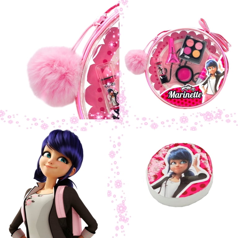 Miraculous Ladybug 10-in-1 Marinette Kids Makeup Set, Nail Polish