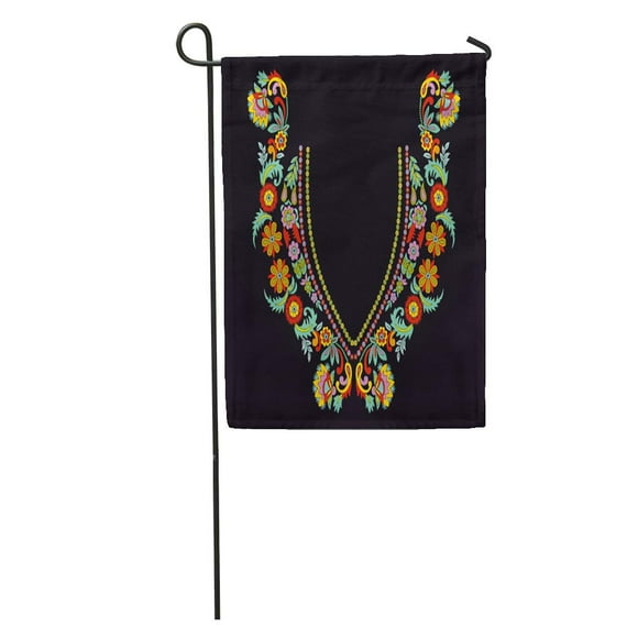 POGLIP Pattern Hungarian Folk Floral Tribe Abstract Artistic Beautiful Culture Drawn Garden Flag Decorative Flag House Banner 28x40 inch