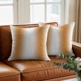 thumbnail image 3 of White Orange Throw Pillow Cover Gradient Modern Art Ombre Cotton Linen Cushion Cover Throw Pillow Case with Invisible Zipper for Couch Sofa Bed Chair Car 26x26 Inch, 3 of 9