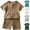 Army Green, variant on XMMSWDLA Soft Cotton Kids Sets Summer Children's Clothing Set for 1-8y Boys & Girls Cotton Linen Muslin Suit T-Shirt Tops + Shorts 2pcs Baby Loungewear Outfit Blue Kids Formal Dress Sets
