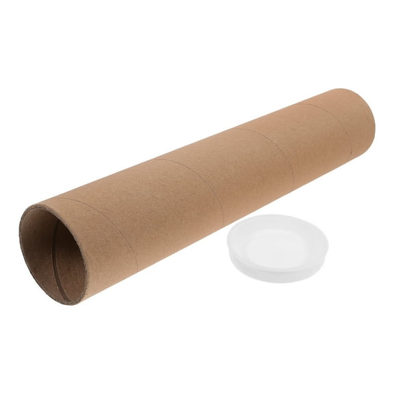 Minkissy Paper Cardboard Tube Khaki 1Pcs 13.2x2.6x2.6in