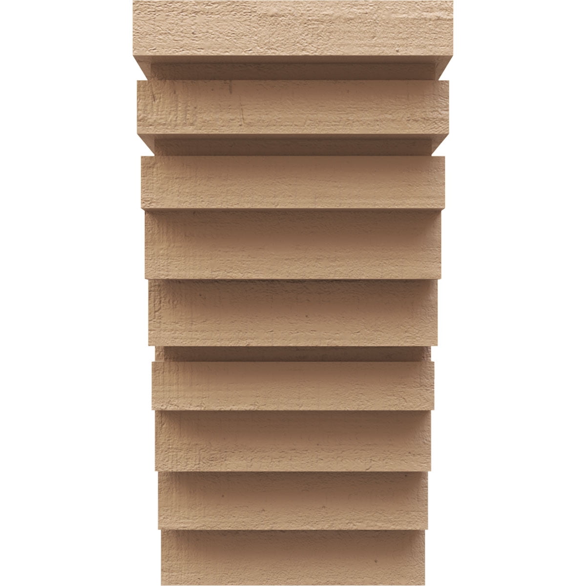 12"W x 12"D x 24"H Wide Landon Rough Cedar Woodgrain TimberThane Corbel, Primed Tan