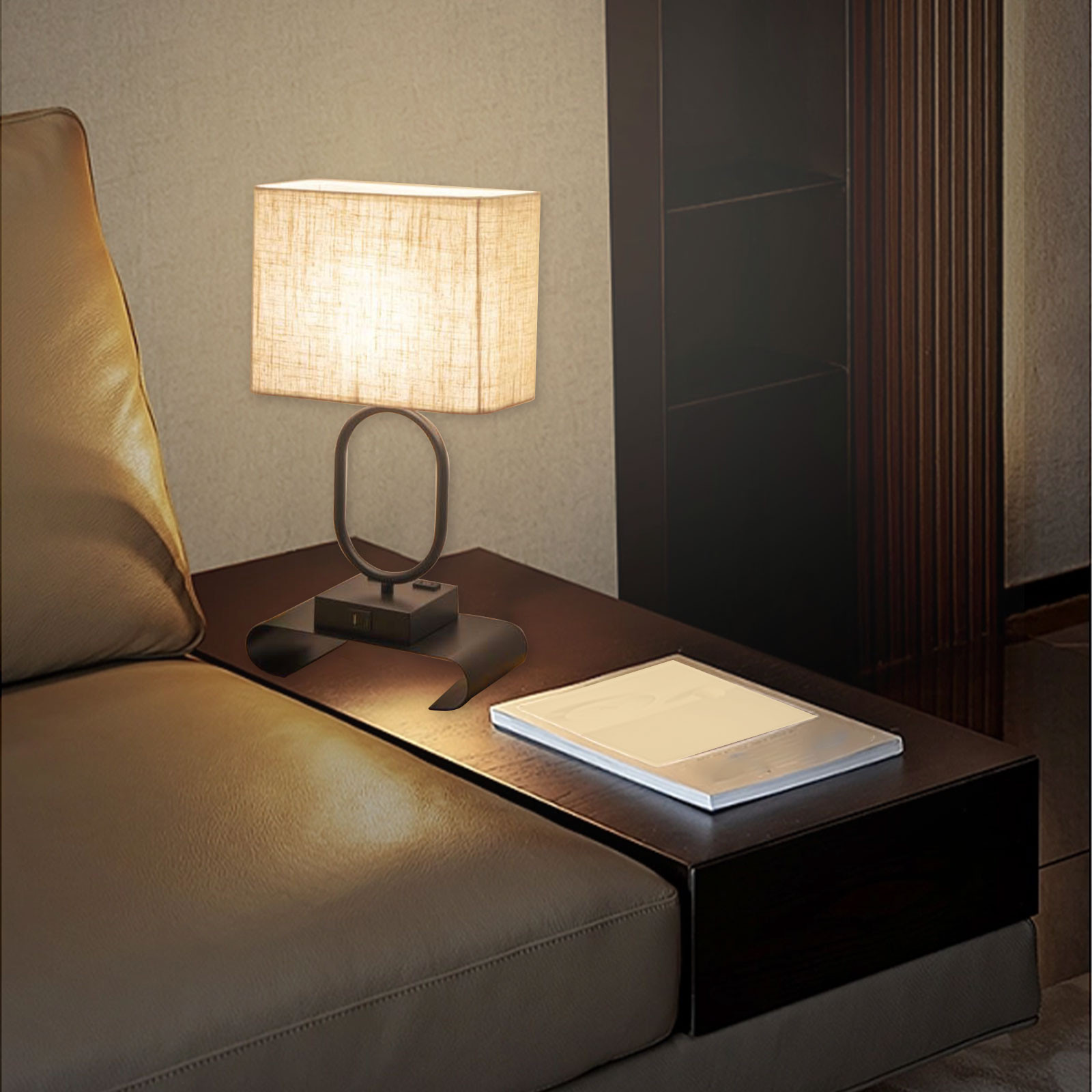 Vikakiooze Desk Lamp Bedside Table Lamp With 2 Usb Charging Portsh