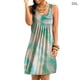 thumbnail image 1 of Vestido corto con estampado de teñido anudado, sin mangas, vestido plisado, azul, 5XL Methold AP002087-08, 1 of 7
