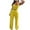 Yellow, variant on Ujnder Two Piece Sets for Women Summer Outfits Neck Tops Wide Leg Crop Pants Black M