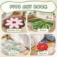 thumbnail image 7 of SIXHOME 20"x32" Bathroom Rug with Green Leaf Non Slip Bath Mat Fluffy Soft Super Absorbent Quick Dry Bathroom Mat Machine Washable Tufted Monstera Bath Mats for Bathroom Floor Green, 7 of 7