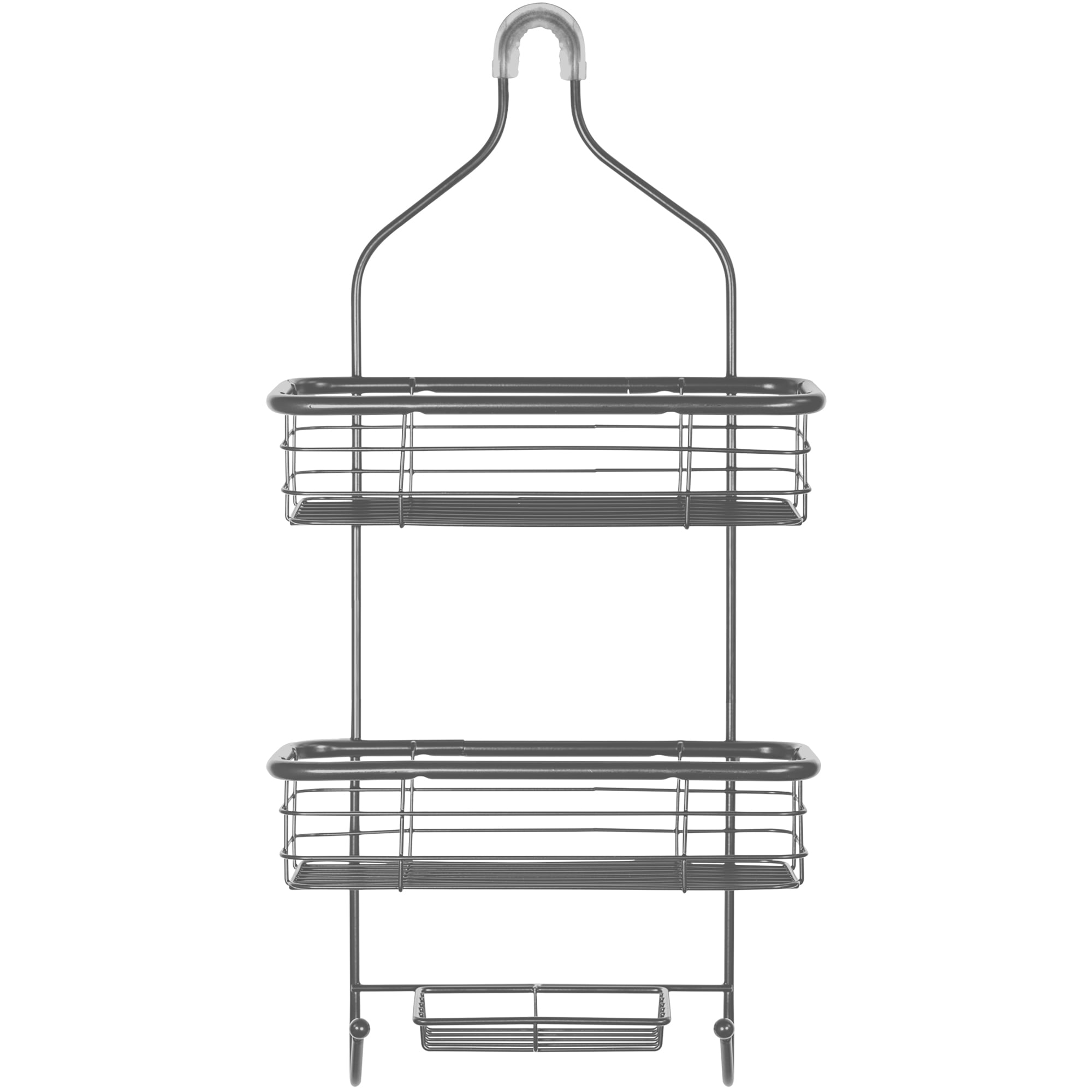 Moorefield 3-Tier Hanging Shower Caddy with Suction Cups, Non-Slip Neck, Bathroom Organizer, Matte Gray