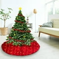 thumbnail image 6 of Horivan Knitted Christmas Tree Skirt Soft Felt Fabric with Ties for Holiday Decorations Indoor Party Festive Gift Wrap Base for Small Pencil Trees, 6 of 6