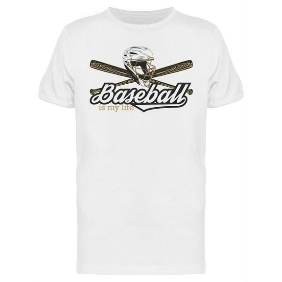 Baseball Is My Life. Banner T-Shirt Men -Image by Shutterstock, Male 3X-Large