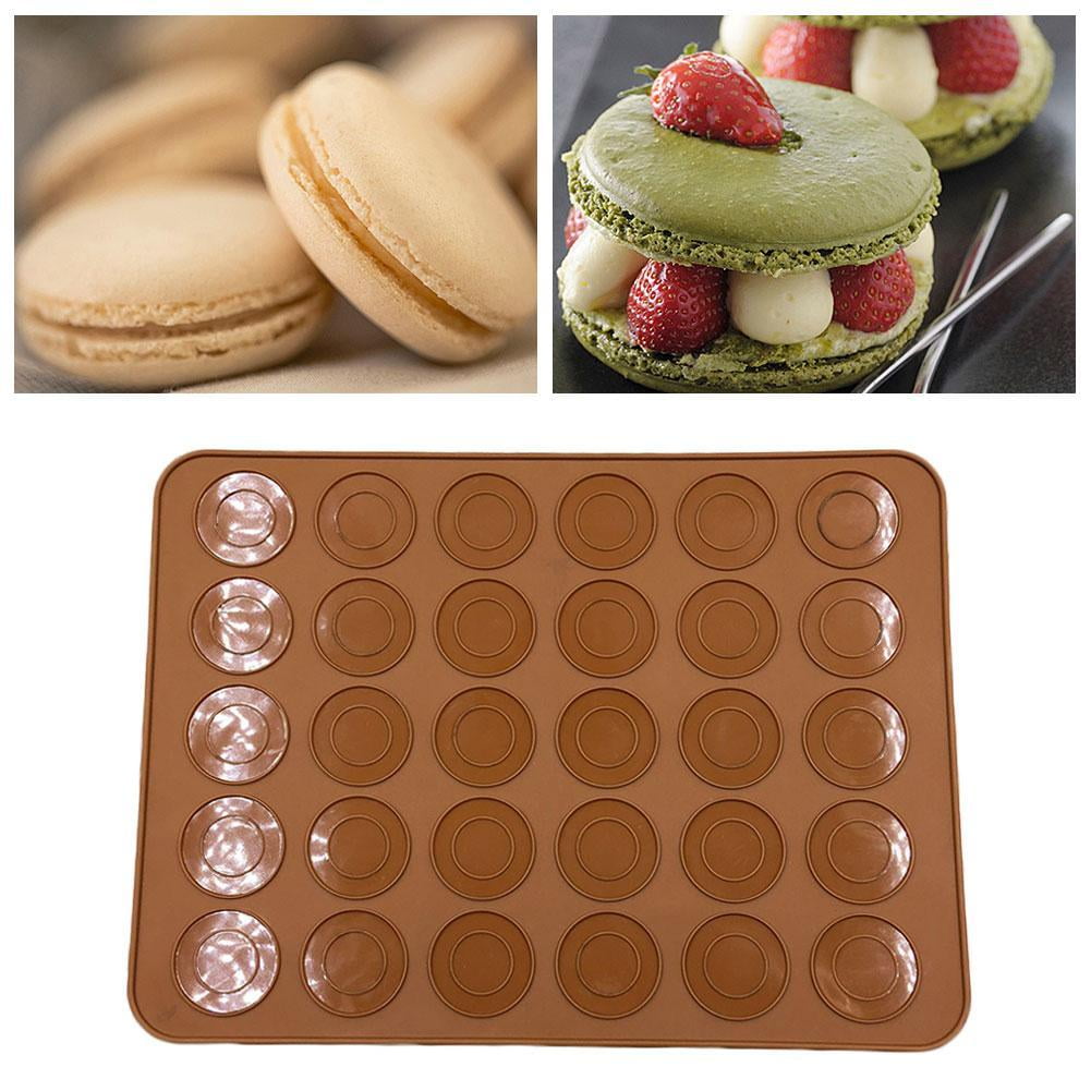 2X Silicone Baking Mat Pastry Cake Macaron Macaroon Oven Mould