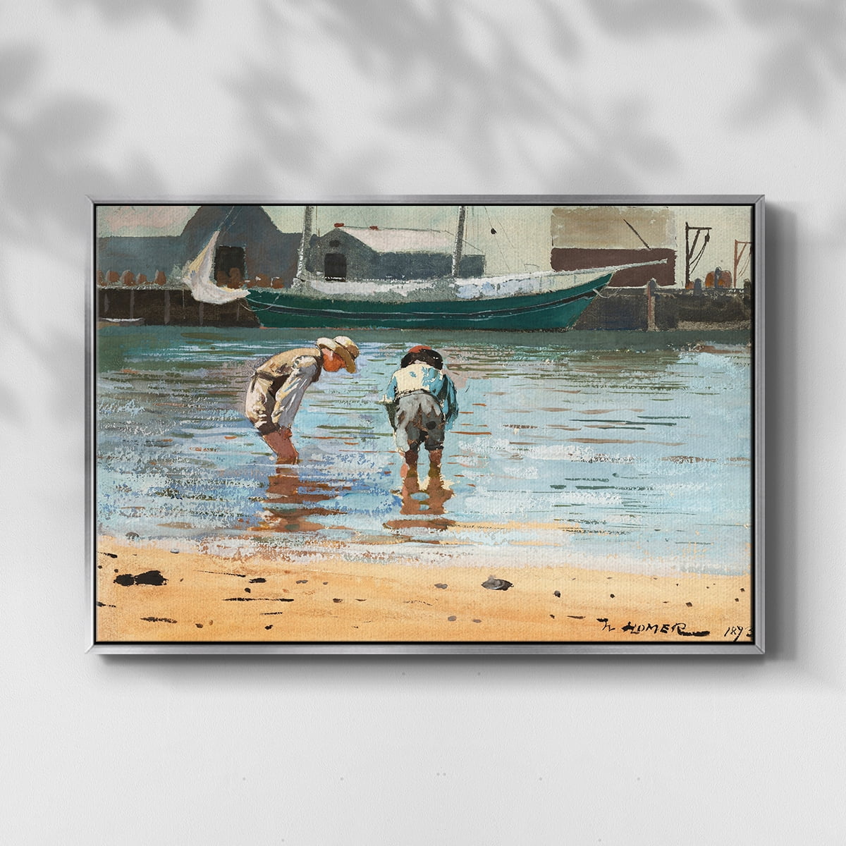 Vintage Landscape-CVII By Wexford Home Framed in Silver Wood Gallery Wrapped Canvas 27 in. x 41 in.