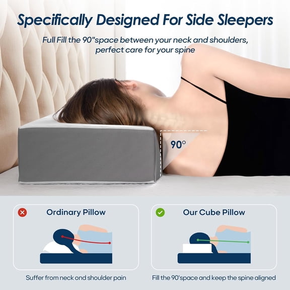 Cooling Cube Pillow for Side Sleepers