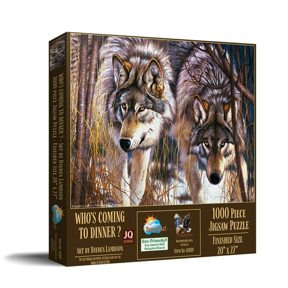 SUNSOUT INC - Who's Coming to Dinner - 1000 piece Jigsaw Puzzle for Adults by Artist: Hayden Lambson - Finished Size 20" x 27" - MPN# 51019