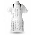 thumbnail image 4 of Modern Floral Apron, Hand Drawn Like Monochrome Sketch of Wild Herbs on Plain Backdrop, Unisex Kitchen Bib with Adjustable Neck for Cooking Gardening, Adult Size, White Charcoal Grey, by Ambesonne, 4 of 4